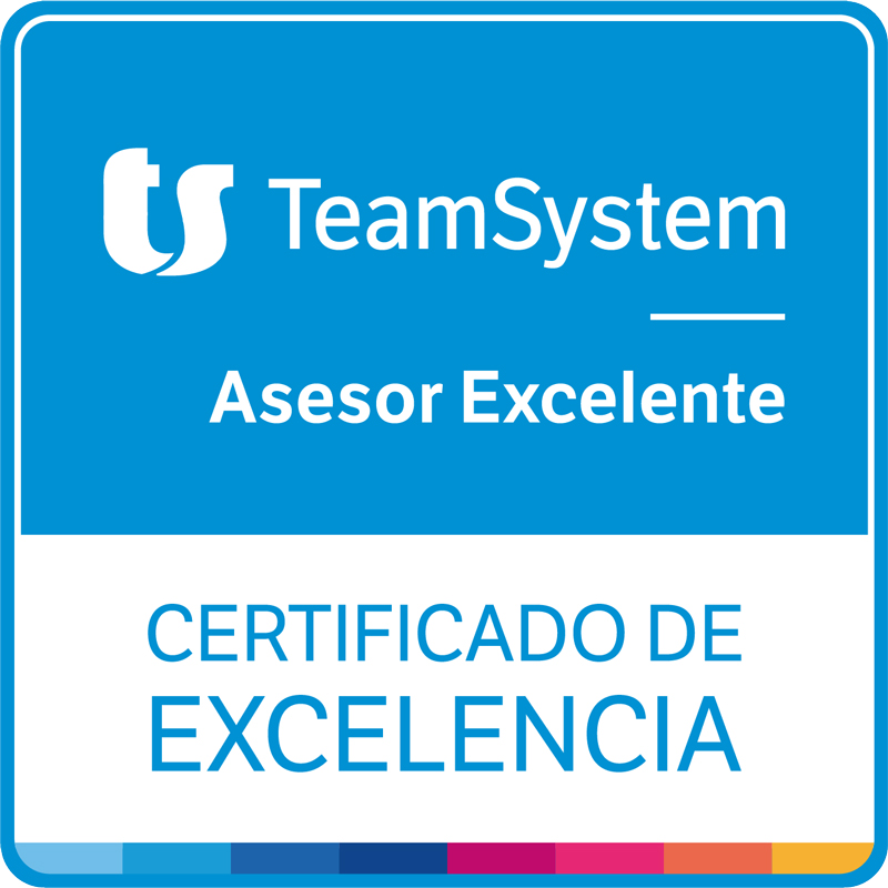 Sello TeamSystem Asesor Excelente - Certificado de Excelencia